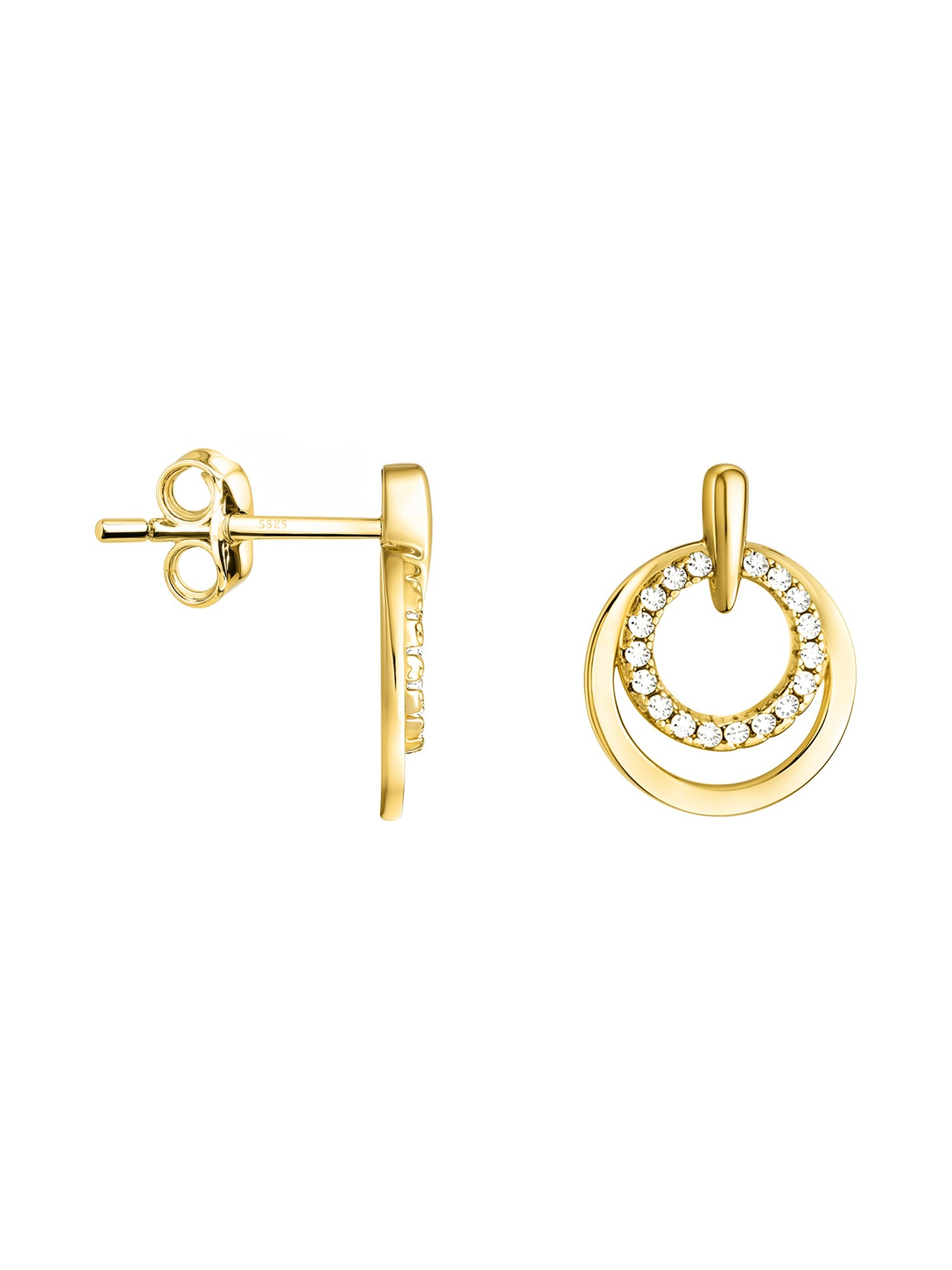 Sofia Milani Ohrringe 'Circles'‌‌‌‌‌‌ in Gold: Vorderseite