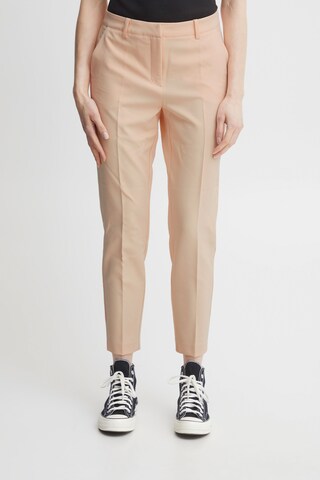 ICHI - Slimfit Calças chino 'LEXI' em laranja