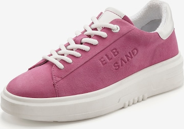Baskets basses Elbsand en rose : devant