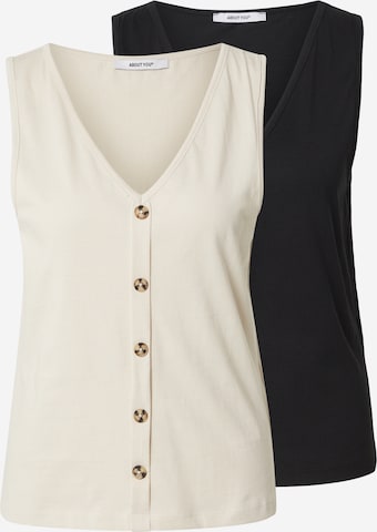 ABOUT YOU Top 'Jasmin' in Beige: front