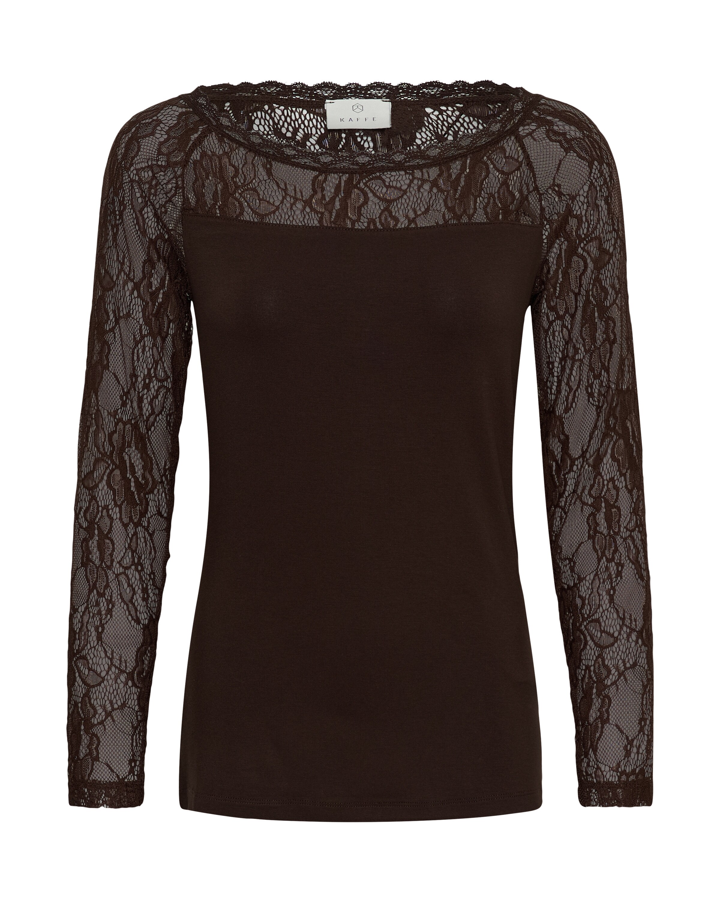 Kaffe Shirt 'Lacy' in Bruin: voorkant