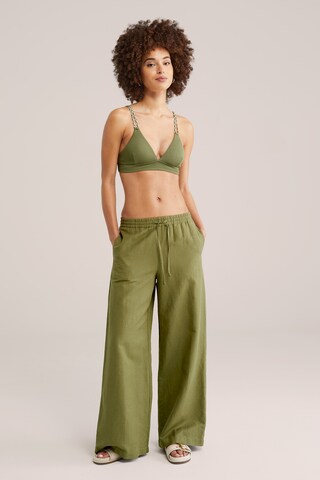 WE Fashion Triangle Bikini top in Green