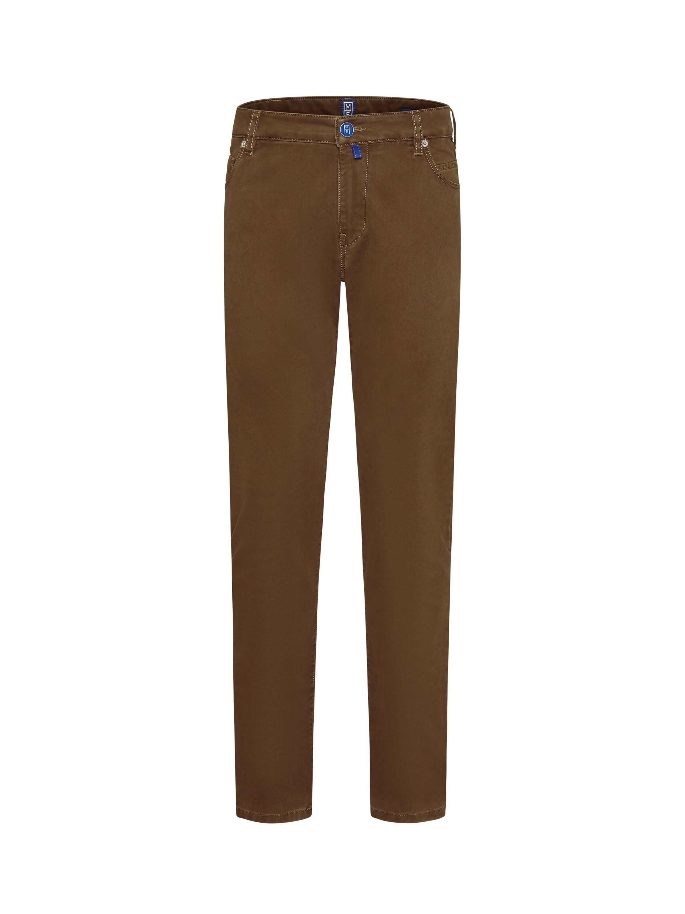 MEYER Chino M5 Slim in Braun: Vorderseite