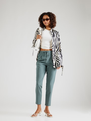 VERO MODA Tapered Pleat-Front Pants 'AVA' in Green