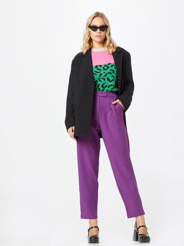 BZR Regular Pleat-Front Pants in Purple