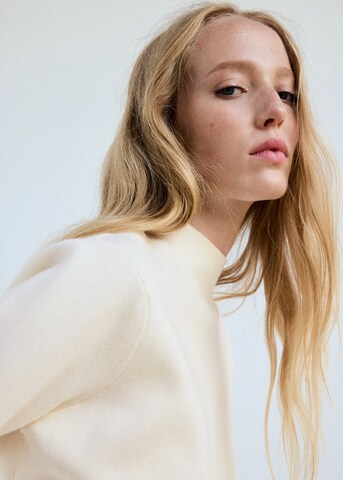 MANGO Sweater 'CHIMNEY' in Beige