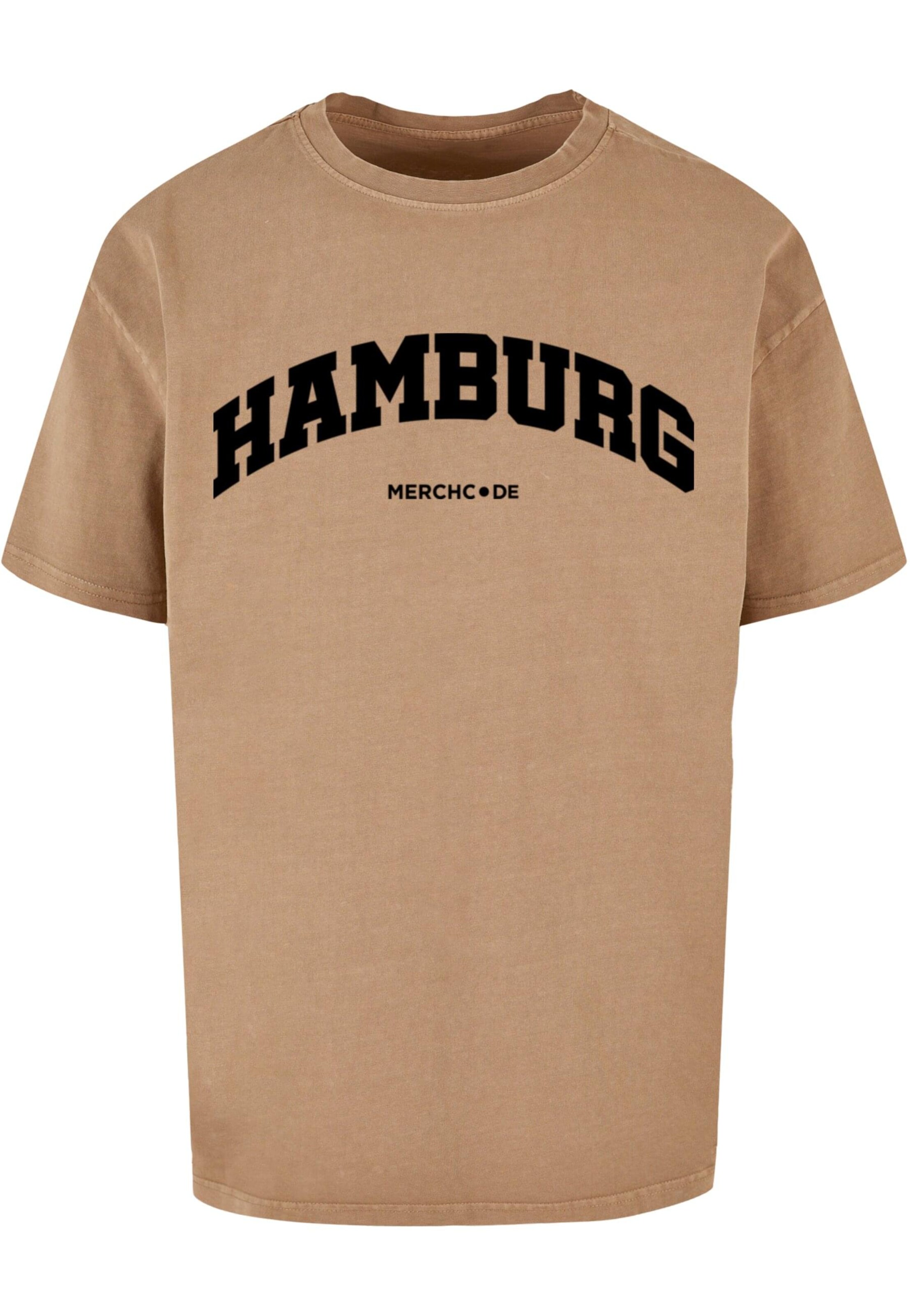 Merchcode Shirt 'Hamburg' in Beige: front