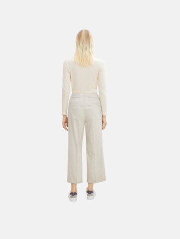 TOM TAILOR Wide leg Pantalon in Beige