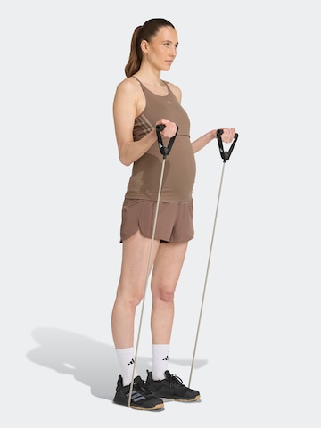 ADIDAS PERFORMANCE Sporttop in Bruin: voorkant