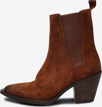 Apple of Eden - Botas chelsea 'SOL' em castanho: frente