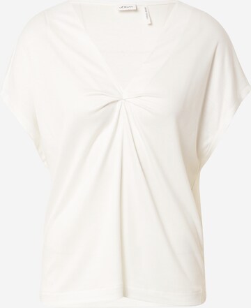 s.Oliver BLACK LABEL T-shirt i beige: framsida