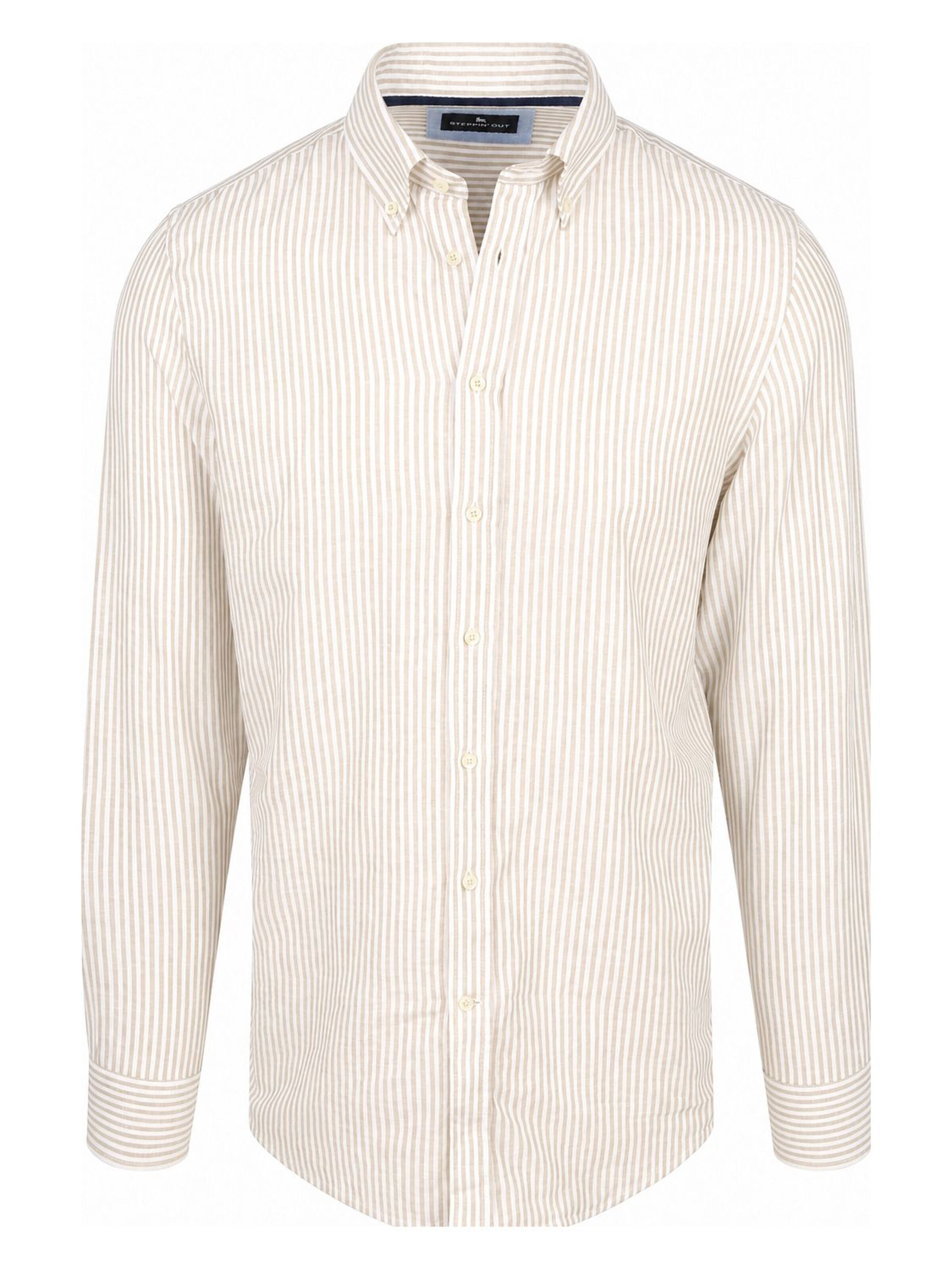 Steppin' out Regular Fit Hemd‌‌‌‌ in Beige: Vorderseite