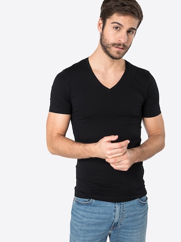 Coupe regular T-Shirt 'Level 5' OLYMP en noir : devant