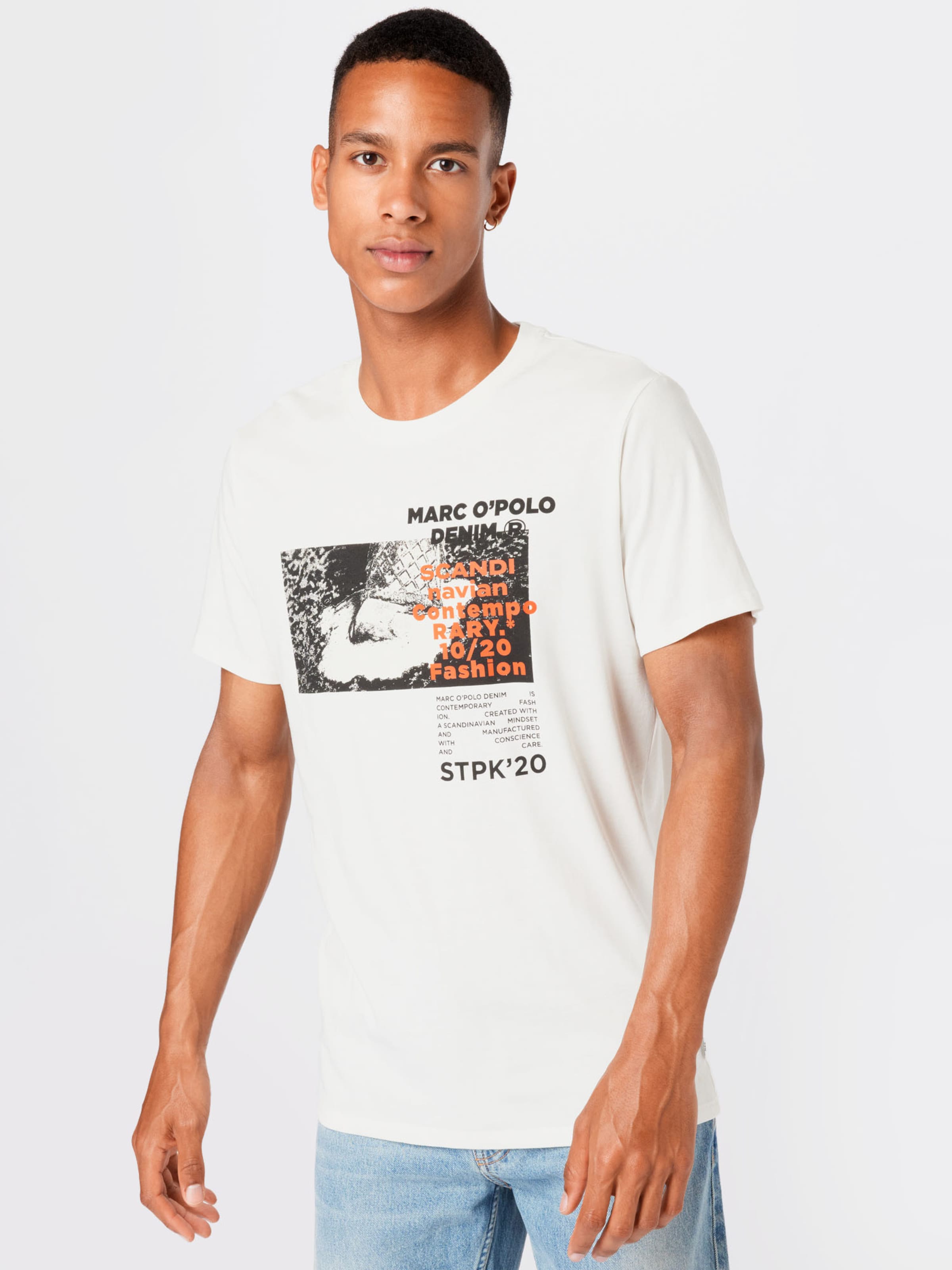 Männer Shirts Marc O'Polo DENIM T-Shirt in Weiß - XN22435 Männer Shirts Marc O'Polo DENIM T-Shirt in Weiß - XN22435