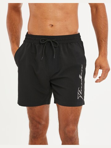 Threadbare Swimming shorts 'Emblem' in Black: front