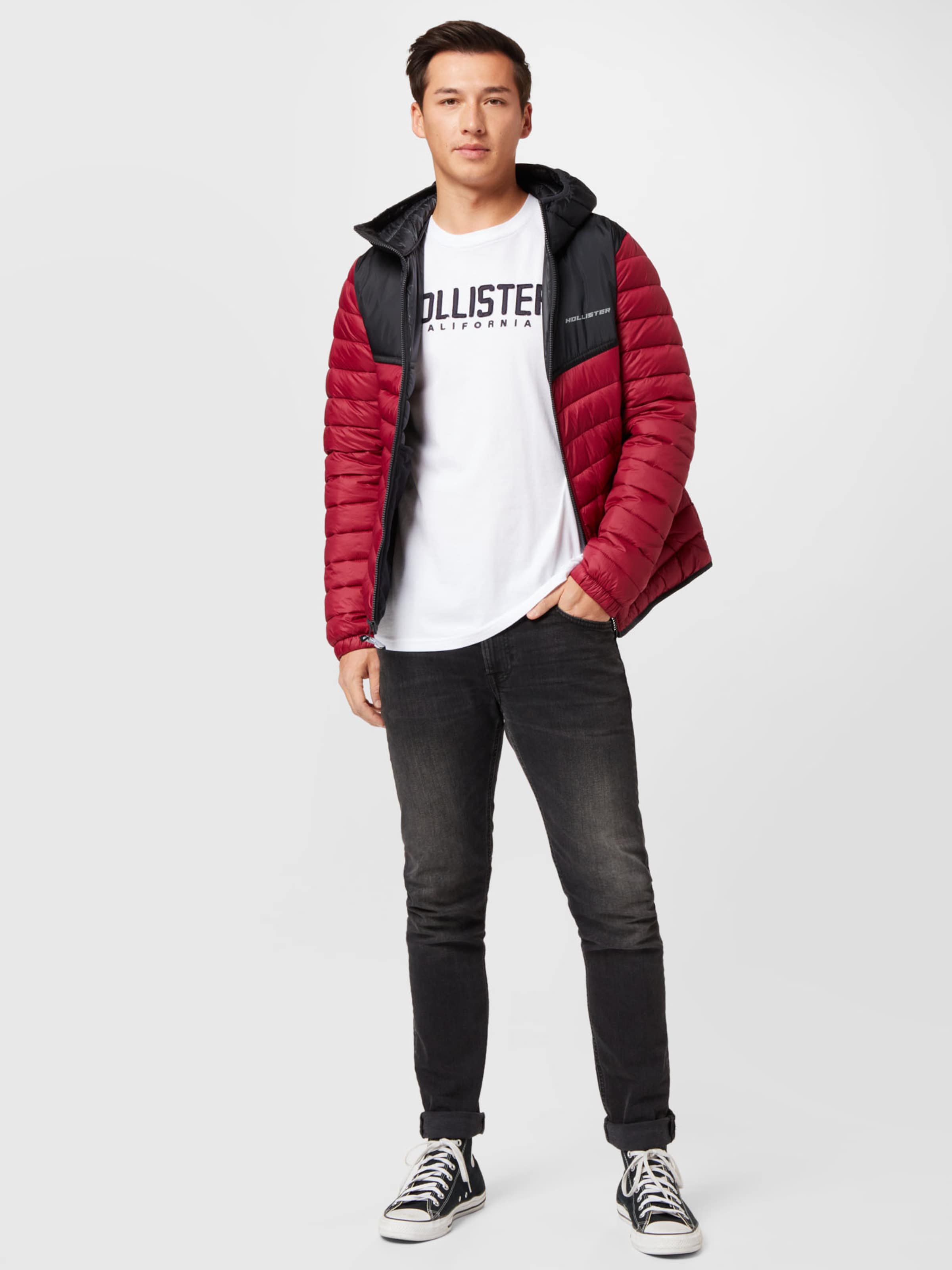 Hollister maroon jacket sale