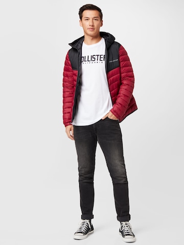 HOLLISTER Winter Jacket in Red