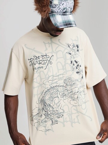 Ed Hardy Футболка в Бежевый: спереди