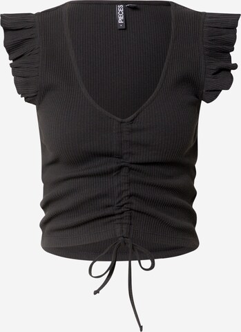 PIECES Shirt 'Tegan' in Black: front