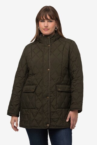 Ulla Popken Winter Jacket in Green: front