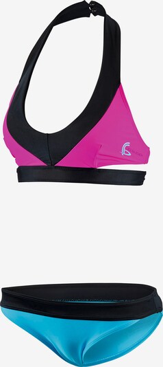 BECO the world of aquasports Bikini 'Laguna Beach' in blau / pink / schwarz, Produktansicht