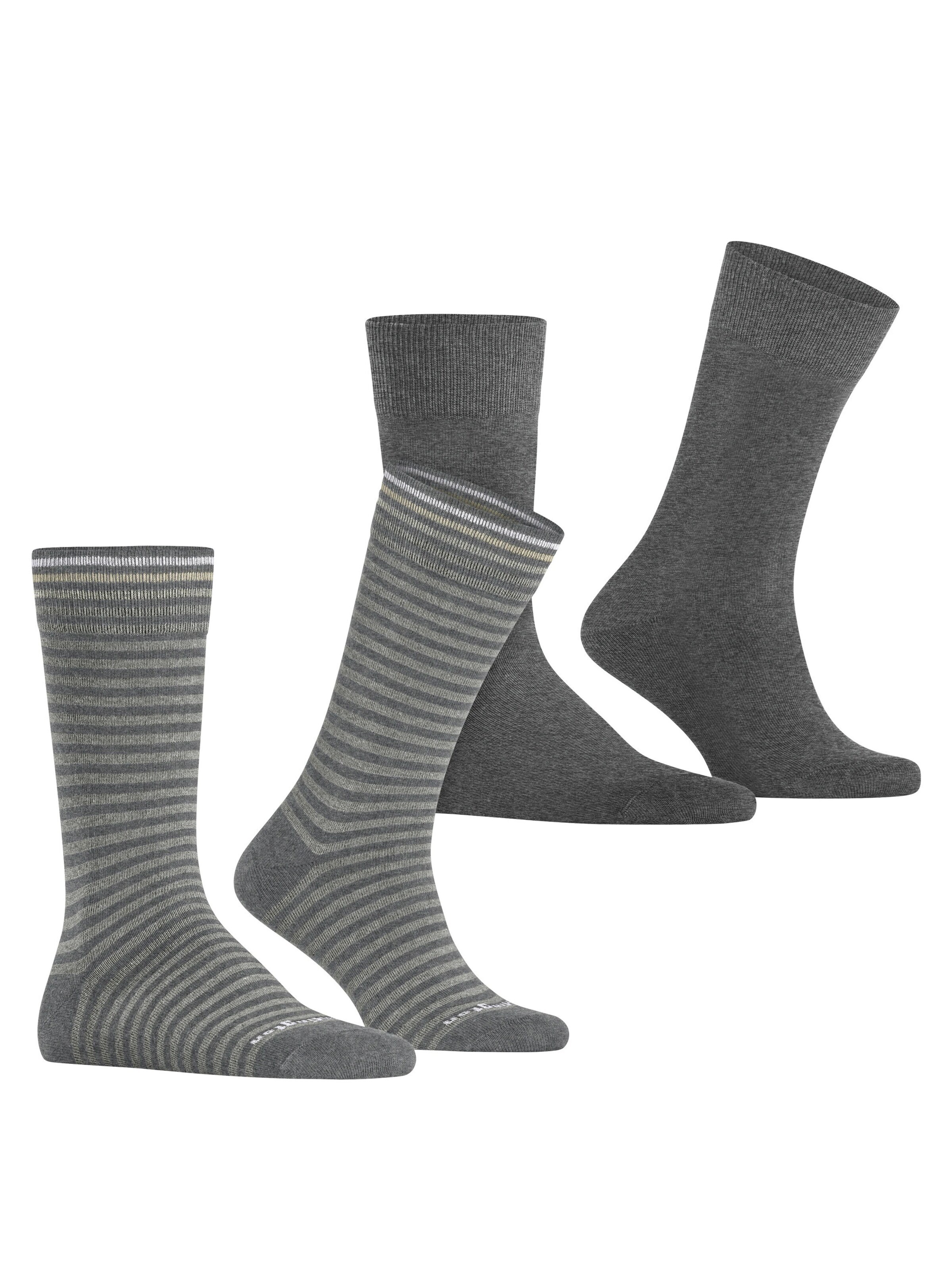 BURLINGTON Socks 'Everyday Stripe 2-Pack' in Grey