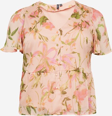 Vero Moda Curve Blouse 'SMILLA' in Roze: voorkant