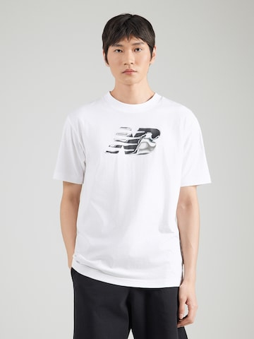 Tricou funcțional de la new balance pe alb: față