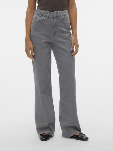 VERO MODA Wide leg Jeans 'Mathilde' in Grijs: voorkant