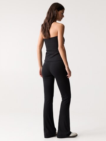 Pull&Bear Flared Trousers in Black