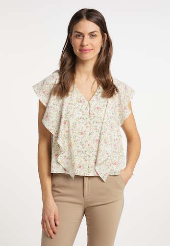 Usha Blouse in Wit: voorkant