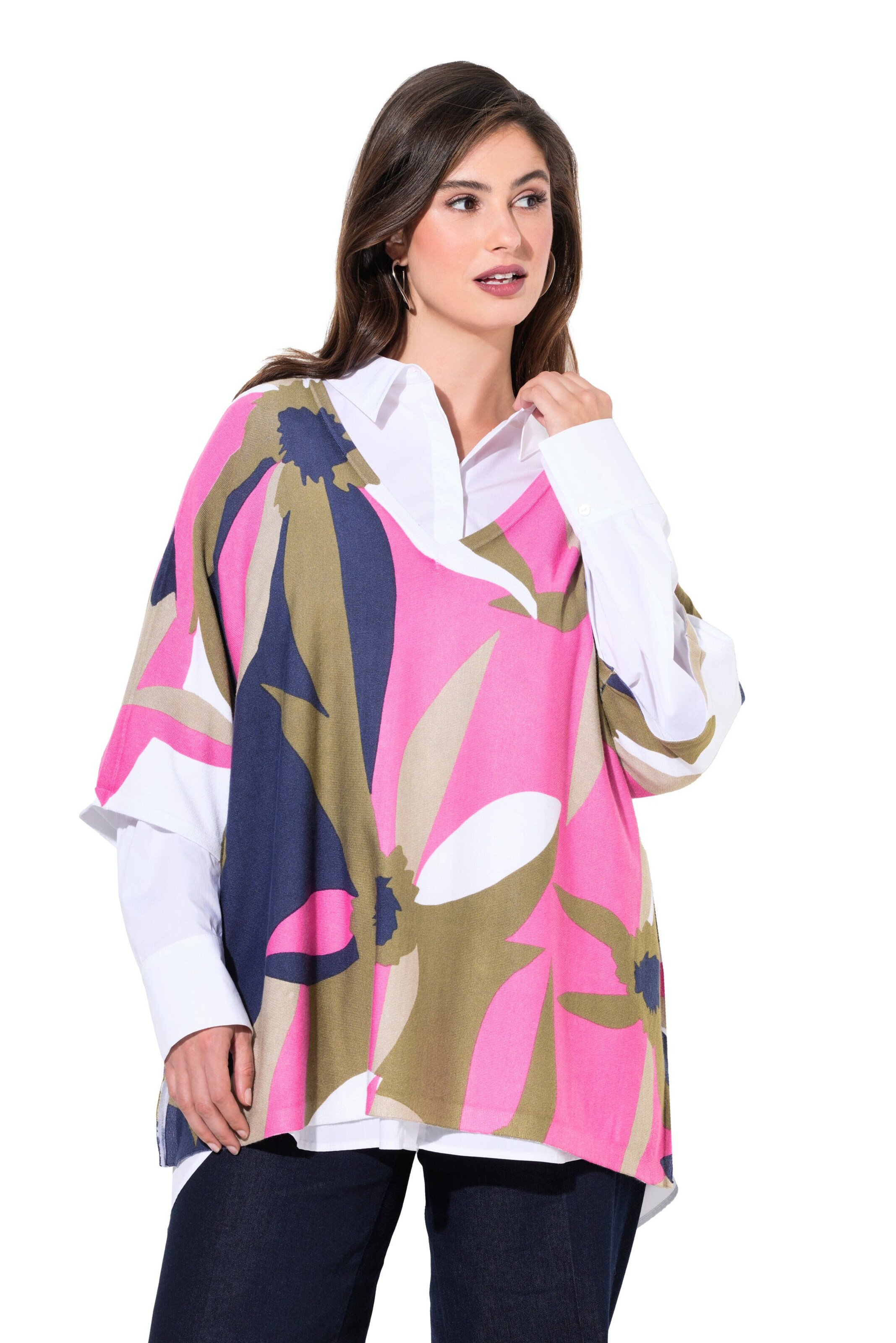 Ulla Popken Sweater in Pink: front