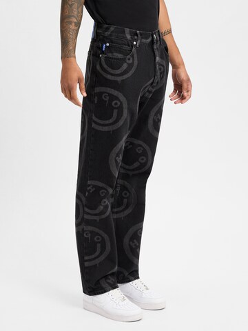 HUGO Slim fit Jeans 'Nate' in Black: front