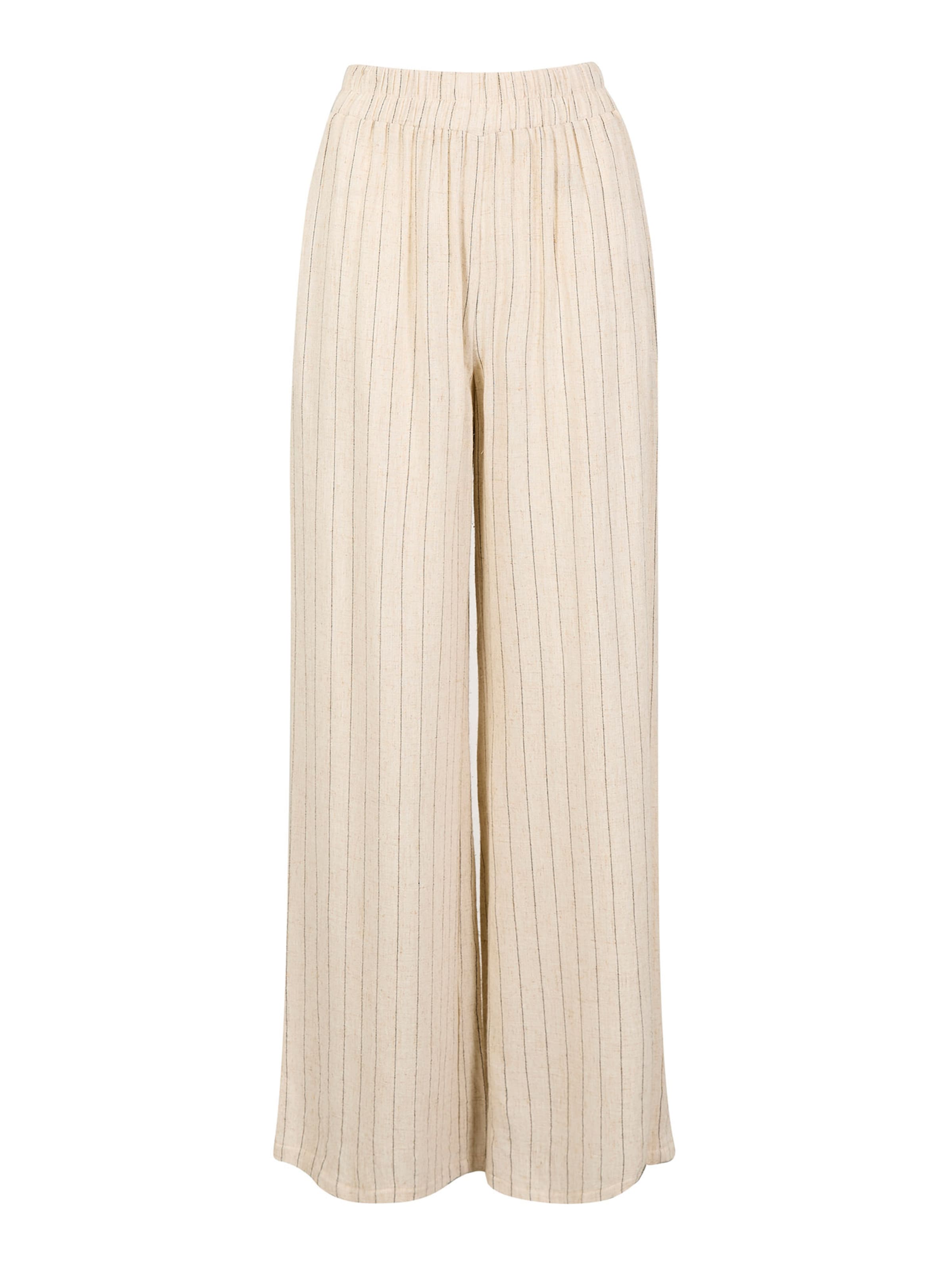 Wide Leg Pantalon Apricot en beige : devant