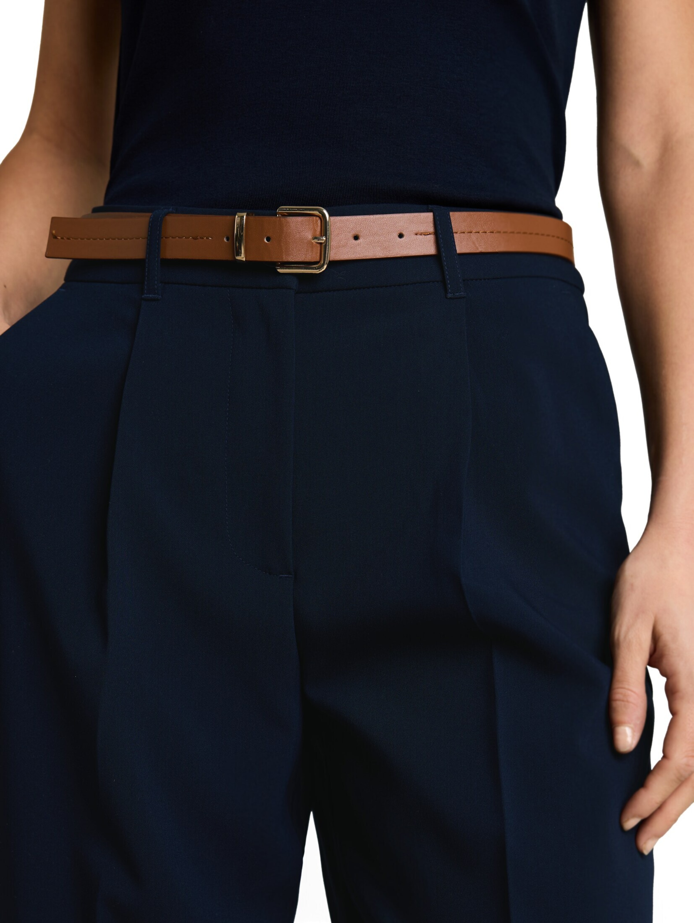TOM TAILOR - Loosefit Pantalón plisado en azul