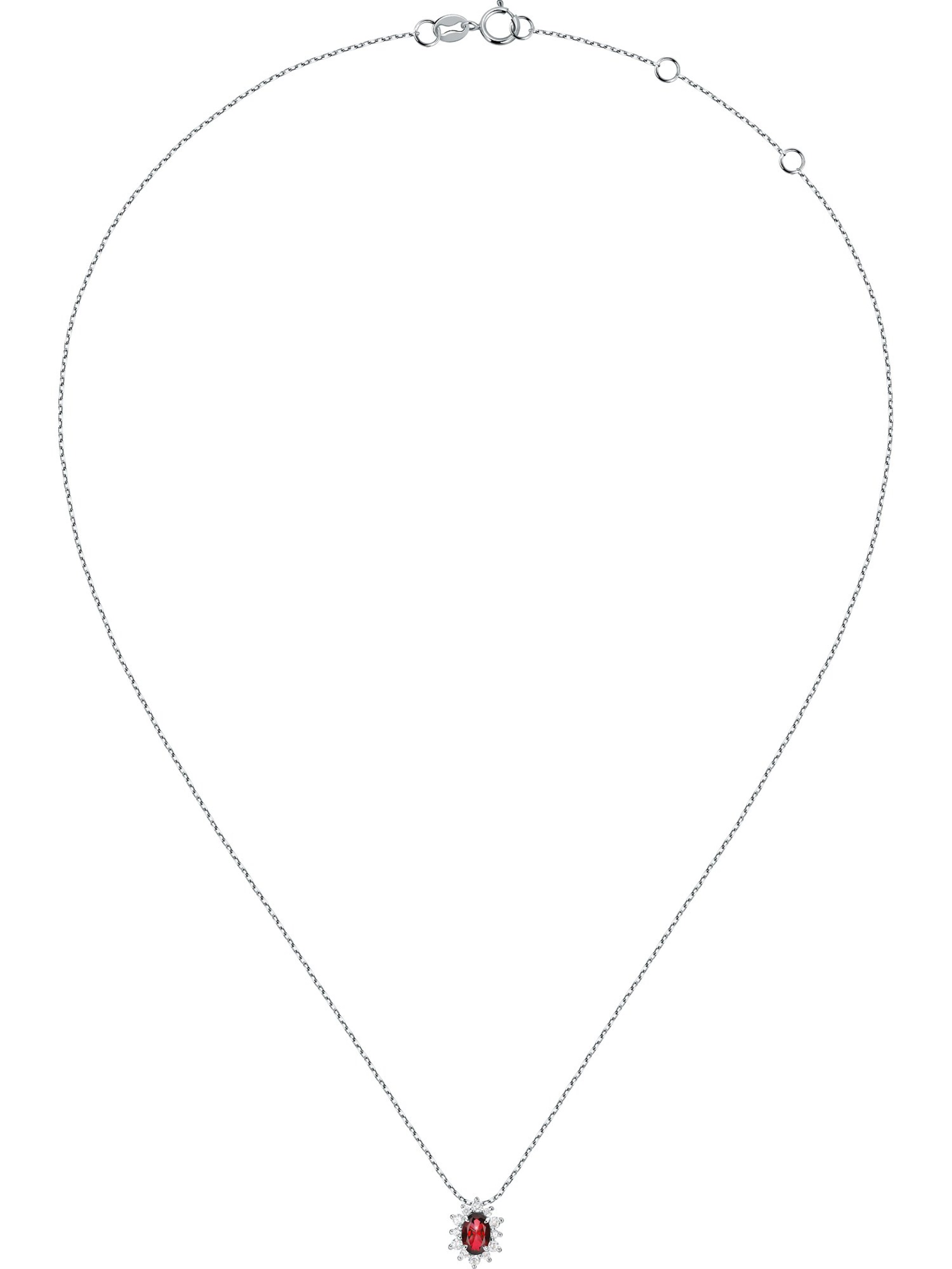 Live Diamond Necklace in Silver: front