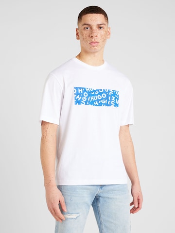 Maglietta 'Nalayo' di HUGO Blue in bianco: frontale