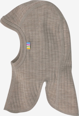 JOHA Beanie 'Schalmütze Balaclava Merino-Wolle' in Beige: front