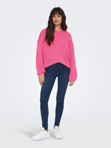 ONLY Pullover 'Nordic' in Pink