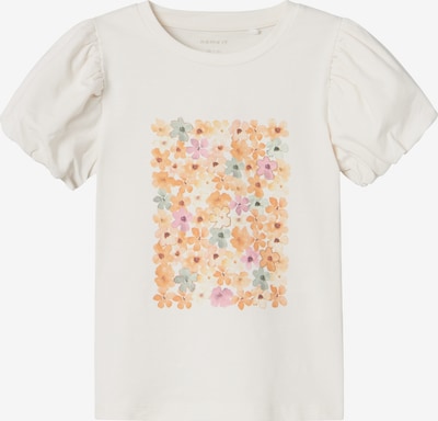NAME IT Camiseta 'HELLAS' en crema / menta / melocotón / rosa, Vista del producto