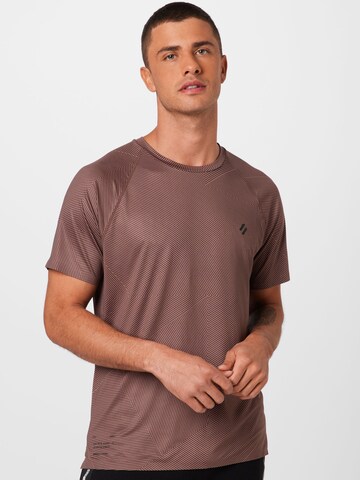 Superdry Performance Shirt in Brown: front