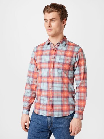 REPLAY Regular fit Button Up Shirt in Blue: front