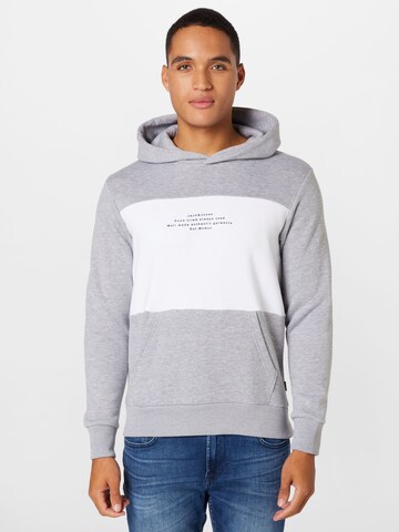JACK & JONES Sweatshirt 'EVAN' in Grey: front