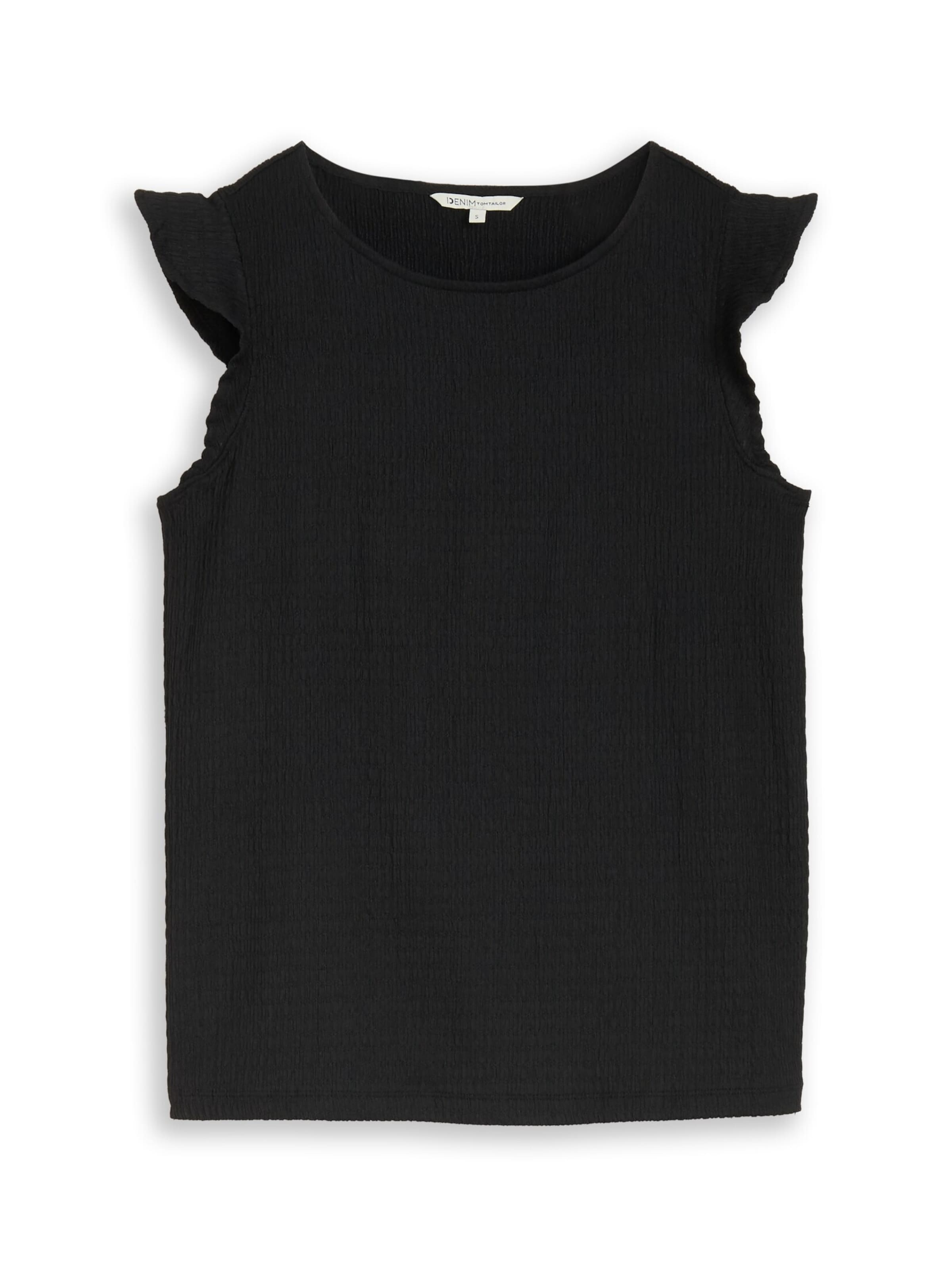 TOM TAILOR DENIM Top in Black: front