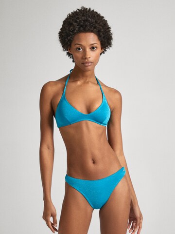 Pepe Jeans Triangle Bikini Top in Blue