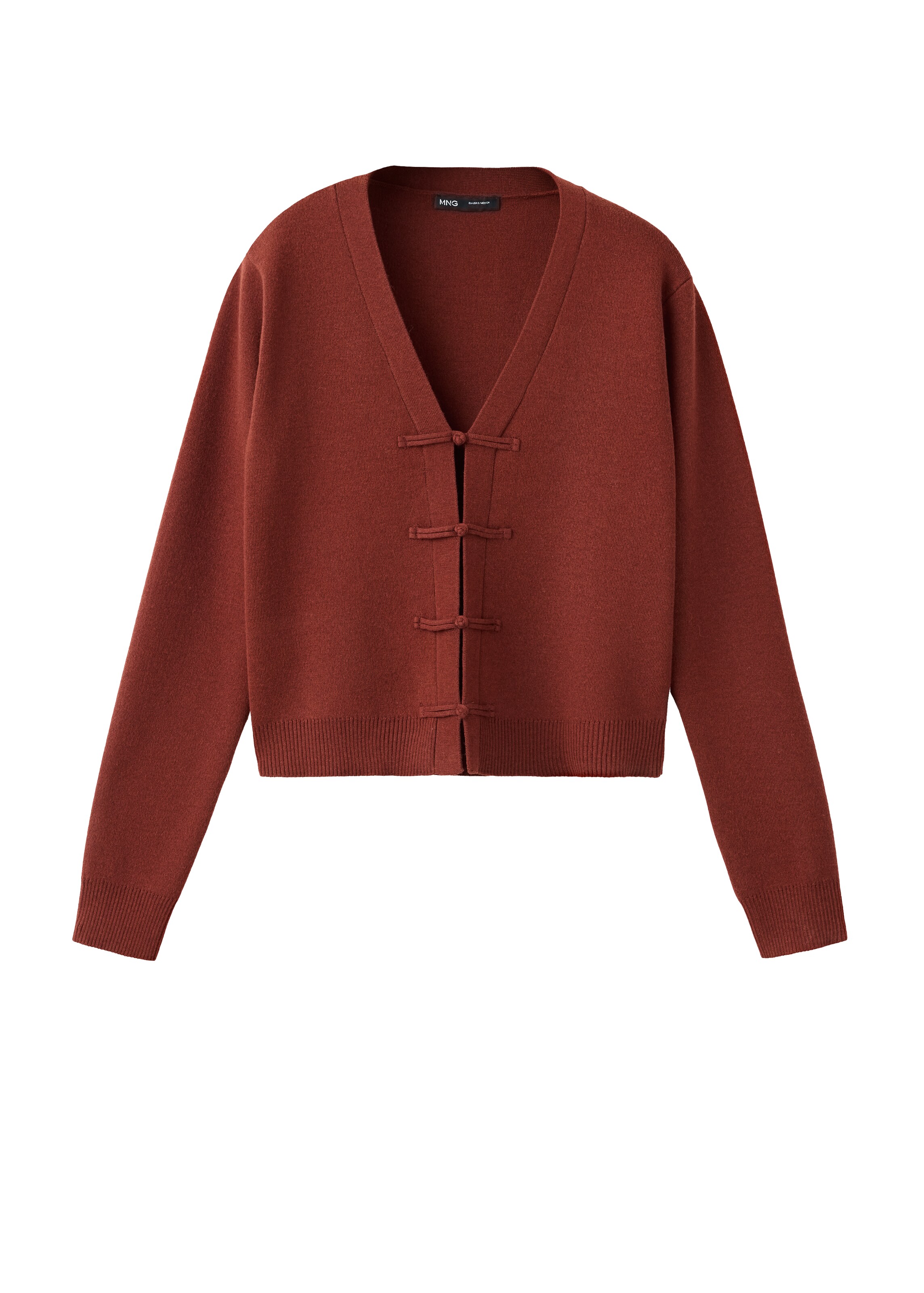 MANGO Knit cardigan 'SHOOU' in Red: front