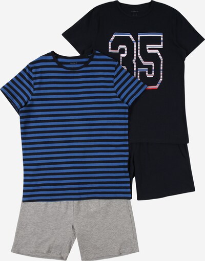 NAME IT Pyjamas i blå / mörkblå / ljusgrå / ljusröd, Produktvy