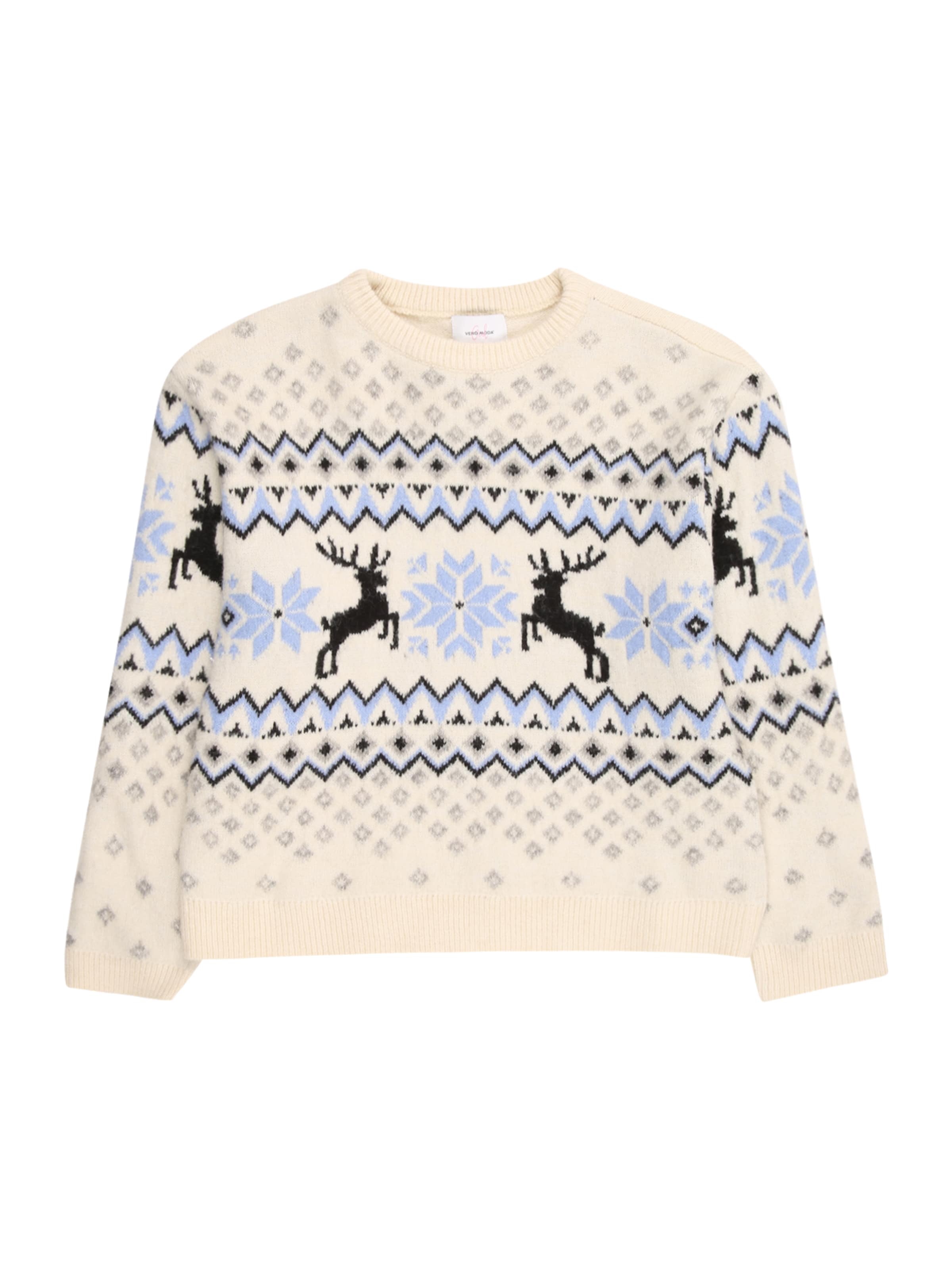 smėlio Vero Moda Girl Megztinis 'VMSANTANORDIC': priekis