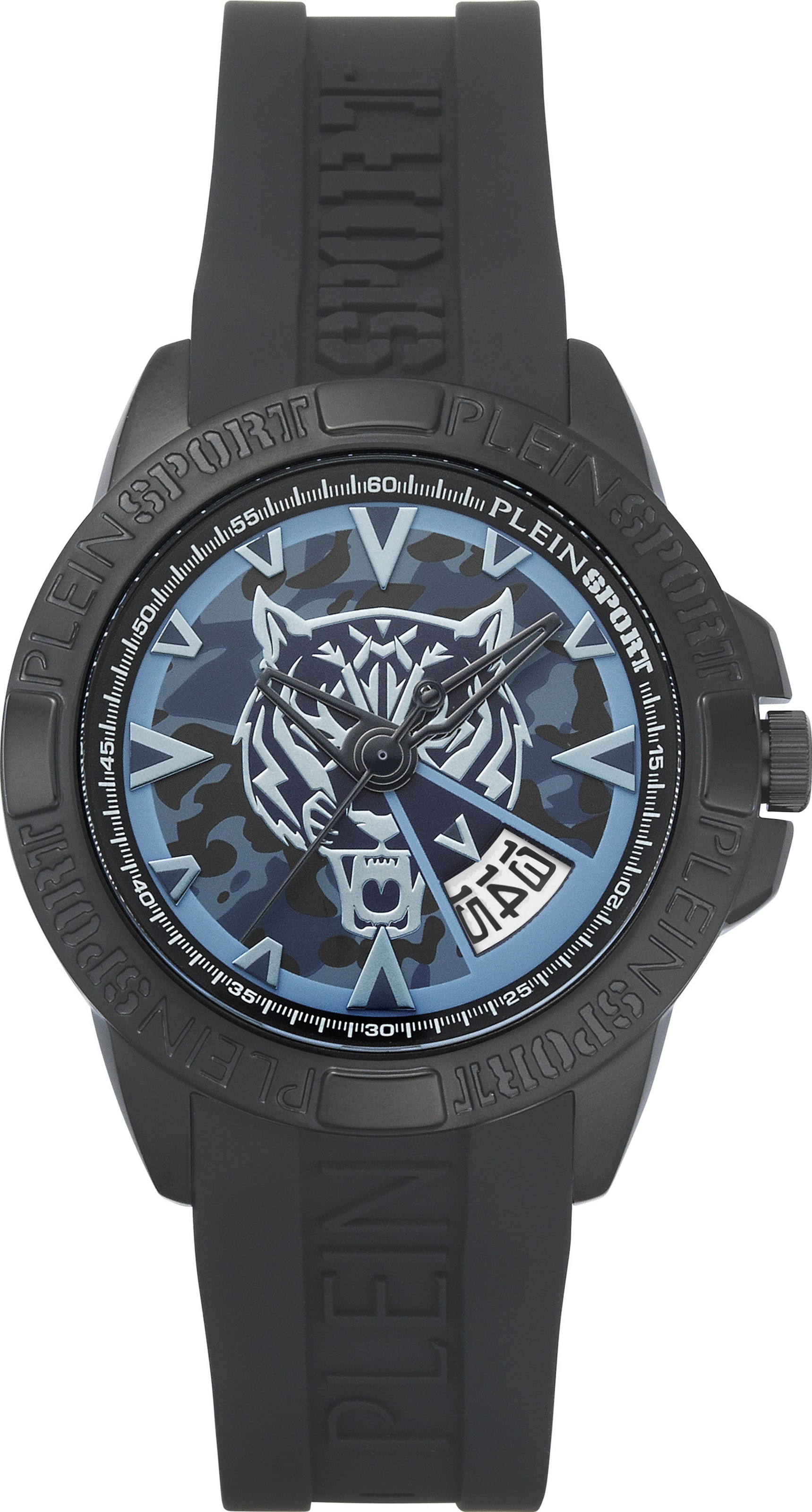 Plein Sport Analogt ur 'Touchdown' i sort: forside