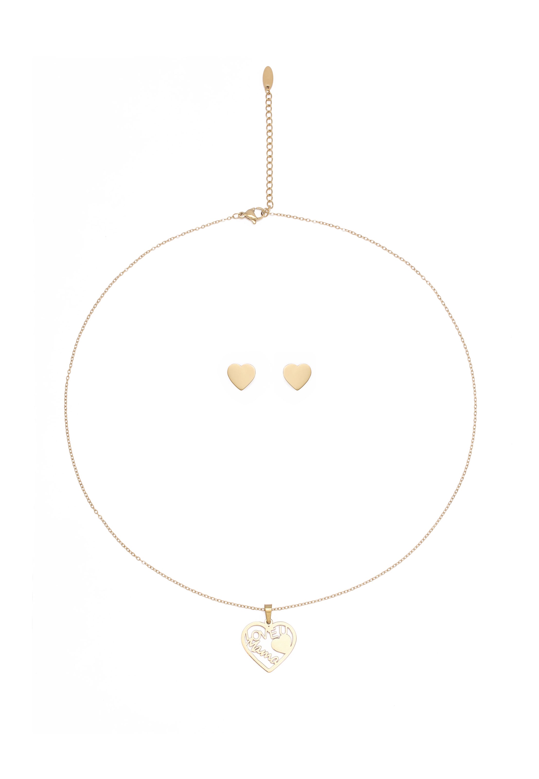 Usha Sieraden set in Goud: voorkant